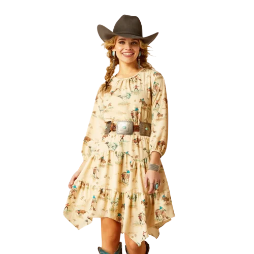 Africa Vestido midi a rayas cont3